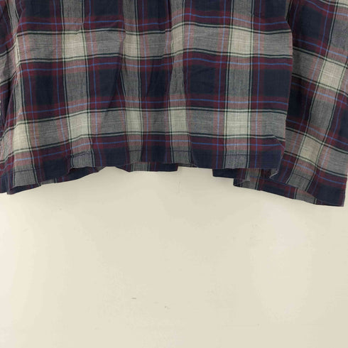 ズッカ ZUCCa フラワー デザイン タータンチェック プルオーバー S/S ブラウス レディース JPN:M