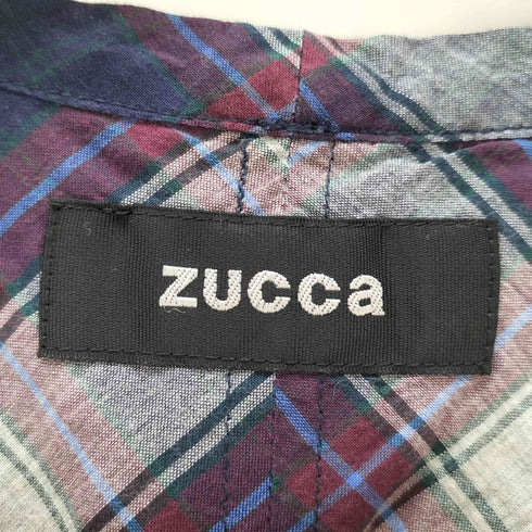 ズッカ ZUCCa フラワー デザイン タータンチェック プルオーバー S/S ブラウス レディース JPN:M