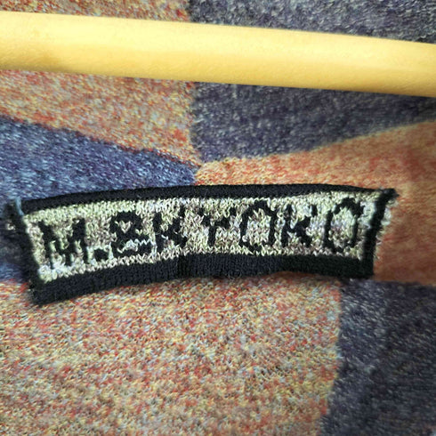 エムアンドキョウコ M.&kyoko 佐藤繊維 マルチカラー ハイネック ニットワンピース レディース FREE