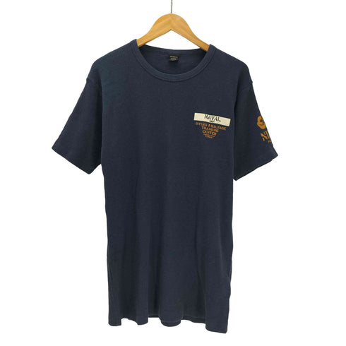アヴィレックス AVIREX ワッフル プリント クルーネック S/S Tシャツ メンズ import:XL