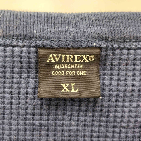 アヴィレックス AVIREX ワッフル プリント クルーネック S/S Tシャツ メンズ import:XL