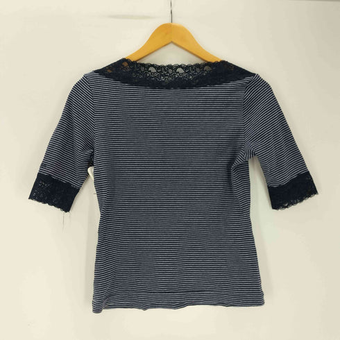 インゲボルグ INGEBORG レース 切替 ボーダー S/S Tシャツ レディース JPN:S