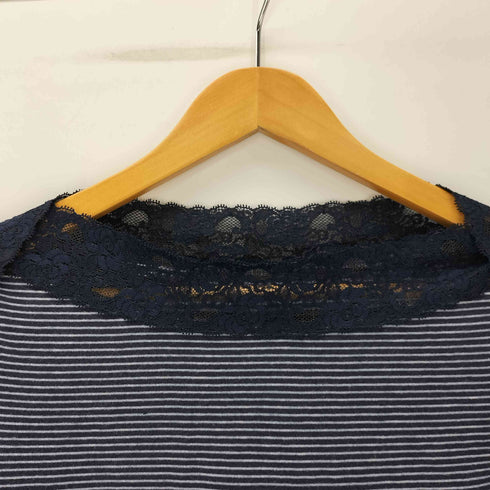 インゲボルグ INGEBORG レース 切替 ボーダー S/S Tシャツ レディース JPN:S