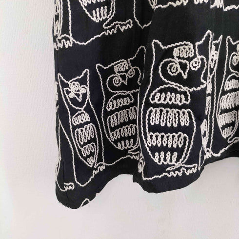 マーブルシュッド Marble Sud フクロウ 刺繍 S/S ワンピース レディース