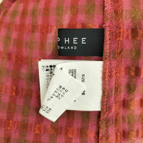 マカフィー MACPHEE 19SS キャンディーチェックバックリボンワンピース レディース JPN:36