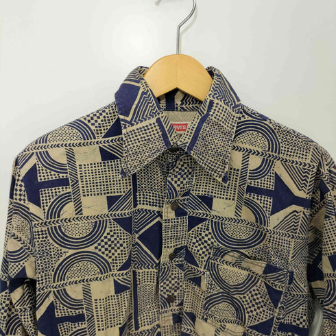 リーバイス Levis USA製 スナップボタン 総柄 L/S シャツ メンズ M