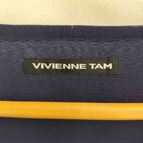ヴィヴィアンタム VIVIENNE TAM 花柄 Vネック 五分袖 カットソー レディース