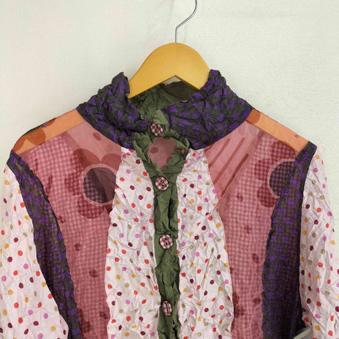 アルベロベロ OLLEBOREBLA シワ加工 ポップコーン L/S シャツ レディース