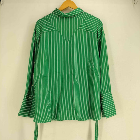 クレオルム CREOLME レーヨン混 ストライプ L/S ドレスシャツ レディース