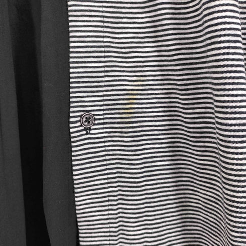 ワイスリー Y-3 袖襟ジップ切替 ストライプ L/S ロングシャツ メンズ JPN:M