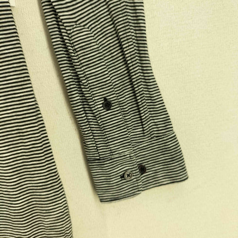 ワイスリー Y-3 袖襟ジップ切替 ストライプ L/S ロングシャツ メンズ JPN:M