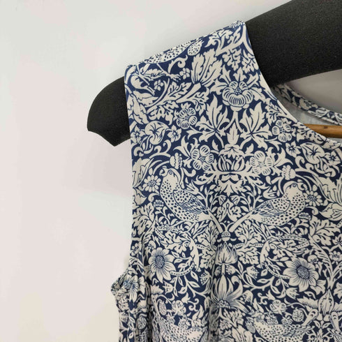 モリスアンドサンズ MORRIS & SONS いちご泥棒柄 ストレッチノースリーブワンピース レディース JPN:L