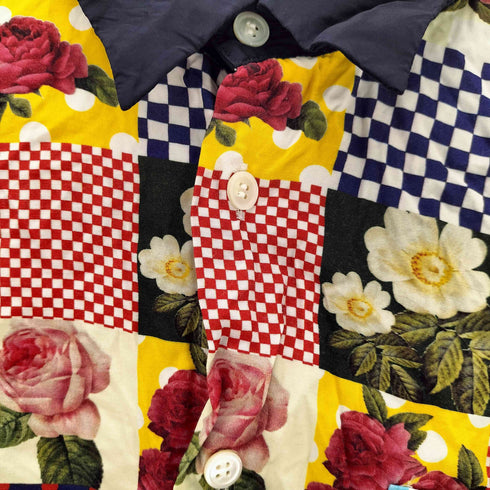 トリココムデギャルソン tricot COMME des GARCONS マルチパッチプリントロングスリーブ長袖シャツ レディース M