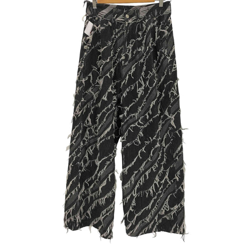 キャスパージョン CASPER JOHN Fringe jacquard baggy denim フリンジジャガードバギーデニム メンズ JPN:S