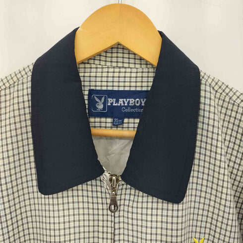 プレイボーイ PLAYBOY ワンポイント刺繍 チェック柄 ジップアップジャケット メンズ 95 M