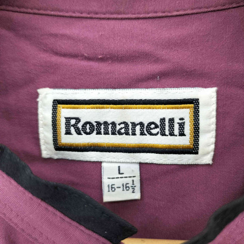 ROMANELLI 金ボタン スタンドカラー 長袖シャツ メンズ JPN:L