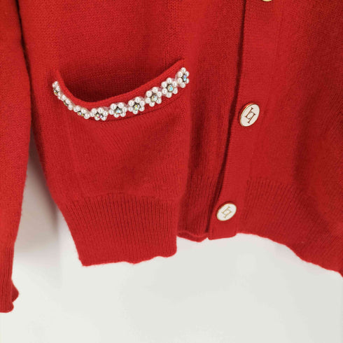 ルールロジェット leur logette SUNNY VINTAGE パールデザインリブニットカーディガン レディース