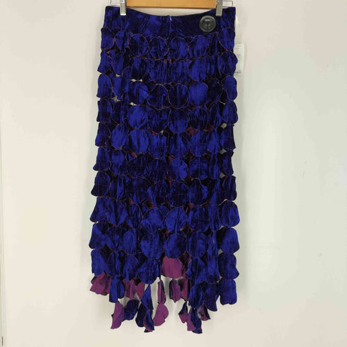 A.W.A.K.E. Mode 24SS VELVET MULTI CIRCLE DOUBLE LAYERED MAXI SKIRT レディース JPN:40