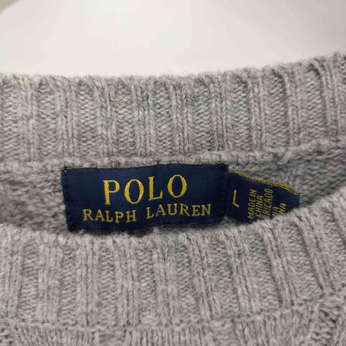 ポロラルフローレン POLO RALPH LAUREN ポニー刺繍 ロングスリーブケーブルニット メンズ import:L