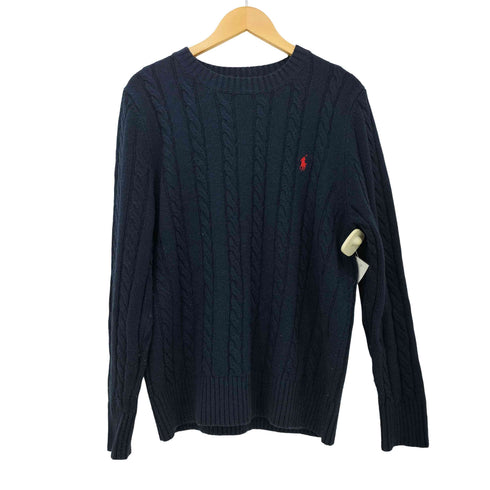 ポロラルフローレン POLO RALPH LAUREN ポニー刺繍 ロングスリーブケーブルニット メンズ import:L