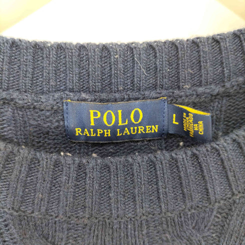 ポロラルフローレン POLO RALPH LAUREN ポニー刺繍 ロングスリーブケーブルニット メンズ import:L