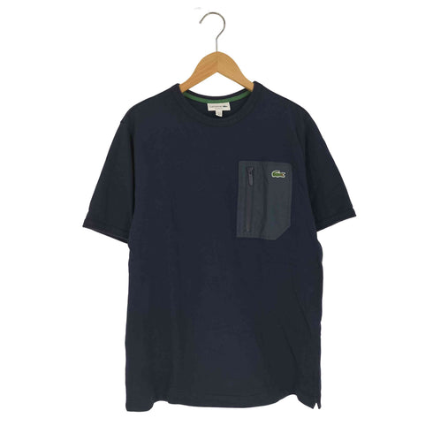 ラコステ LACOSTE アウトドアジップポケット鹿の子地半袖Tシャツ メンズ import:M