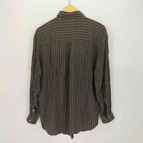 ペリーエリス PERRY ELLIS 90s レーヨン レギュラーカラー チェックシャツ メンズ import:M