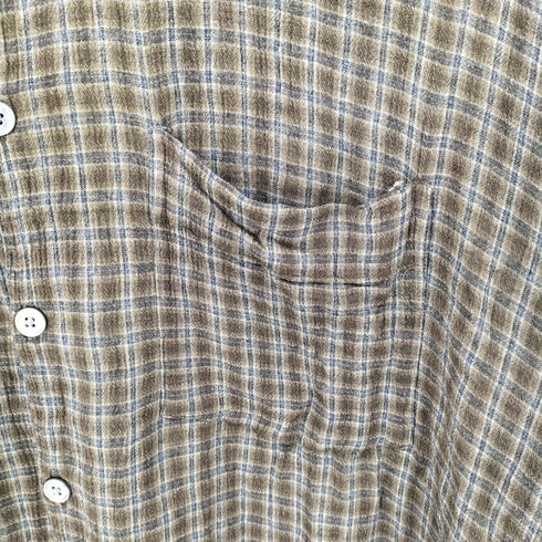 ペリーエリス PERRY ELLIS 90s レーヨン レギュラーカラー チェックシャツ メンズ import:M