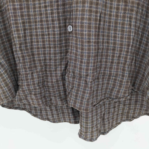 ペリーエリス PERRY ELLIS 90s レーヨン レギュラーカラー チェックシャツ メンズ import:M
