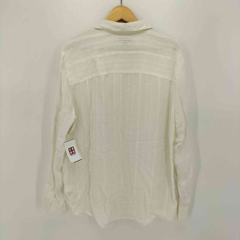 ザラ ZARA セミシースルー ストライプシャツ メンズ import:L