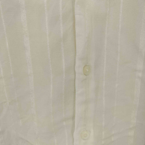 ザラ ZARA セミシースルー ストライプシャツ メンズ import:L