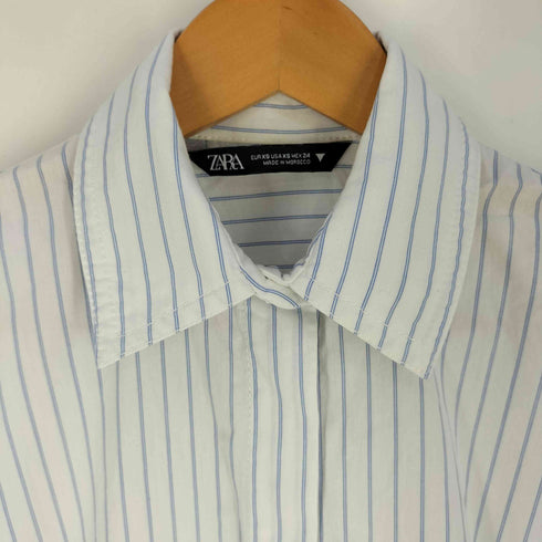 ザラ ZARA pin striped shirt dress ピンストライプ シャツドレス レディース import:XS