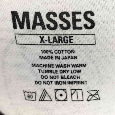 マシス MASSES フロントロゴプリント S/S Tシャツ メンズ JPN:XL
