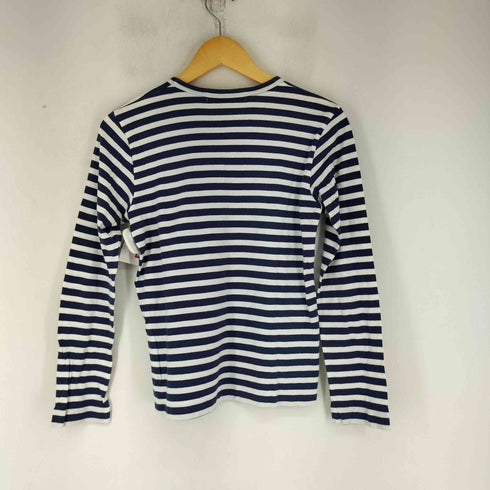 プレイコムデギャルソン PLAY COMME des GARCONS ワンポイントボーダーL/S Tシャツ レディース JPN:M