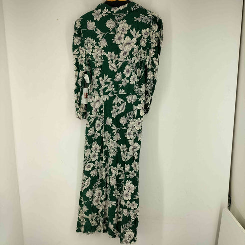 ザラ ZARA フラワープリント シャツワンピース レディース L