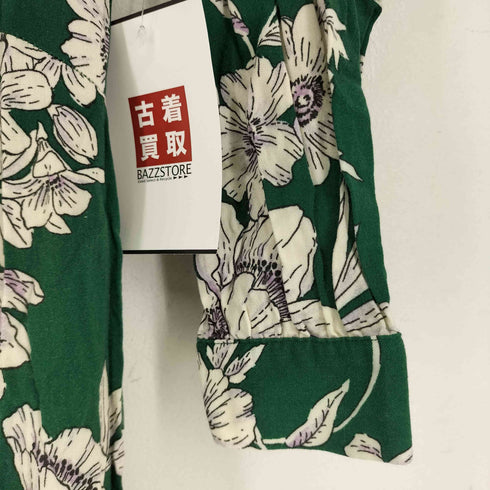 ザラ ZARA フラワープリント シャツワンピース レディース L