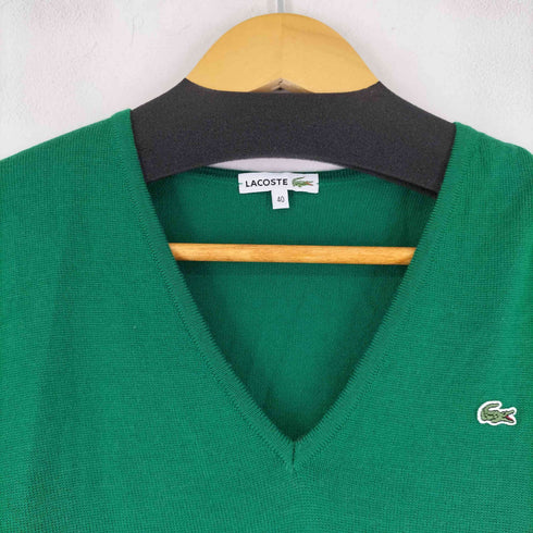 ラコステ LACOSTE ワンポイント刺繍 Vネックセーター レディース 40