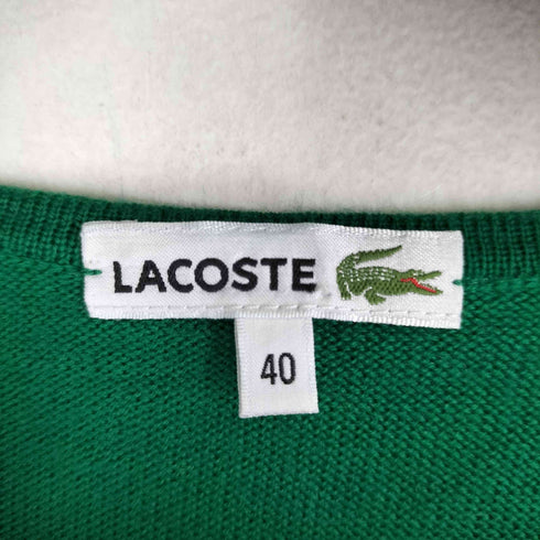 ラコステ LACOSTE ワンポイント刺繍 Vネックセーター レディース 40
