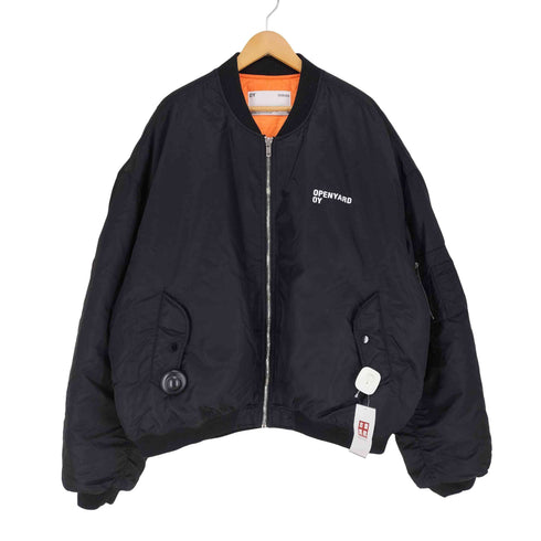 オーワイ OY OS SHIRRING BOMBER MA-1-BLACK メンズ