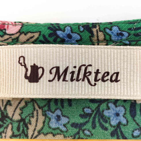 milktea 花柄 半袖 ティアード カシュクール ワンピース マタニティワンピース レディース