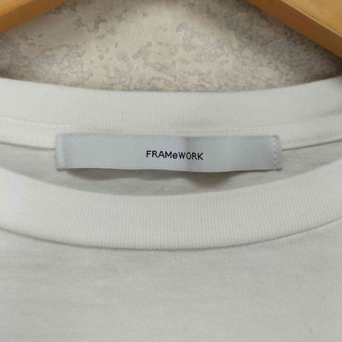 フレームワーク FRAMeWORK 23SS メッセージプリントTシャツ レディース