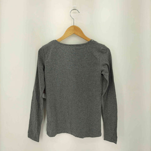 ユナイテッドカラーズオブベネトン UNITED COLORS OF BENETTON Vネック フォントロゴ クルーネック 長袖Tシャツ カットソー Y2K レディース