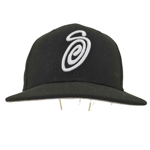 ステューシー Stussy Curly S 59Fifty ロゴ刺繍6パネルキャップ メンズ 7 5/8