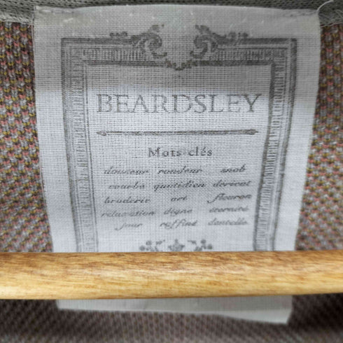 ビアズリー BEARDSLEY オルテガ柄 Vネックアクリル混ニット レディース FREE