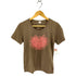 My Heart Paradise ラインストーン グラフィックプリント 半袖Tシャツ カットソー レディース F