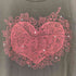 My Heart Paradise ラインストーン グラフィックプリント 半袖Tシャツ カットソー レディース F