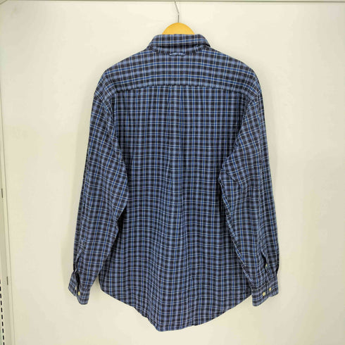 トミーヒルフィガー TOMMY HILFIGER 90s ロゴ刺繍 ボタンダウン チェックシャツ メンズ import:L