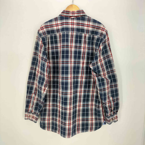 トミーヒルフィガー TOMMY HILFIGER インド製 マチ付き コットン チェックシャツ メンズ import:L