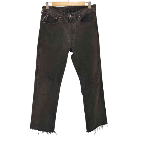 リーバイス Levis 90s USA製 501 ボタン裏522刻印 後染め ブラックデニムパンツ メンズ w32 l36