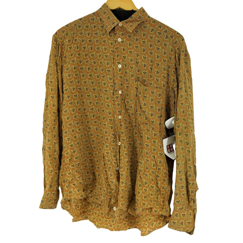 francesco smalto 総柄シルク L/S シャツ メンズ 38
